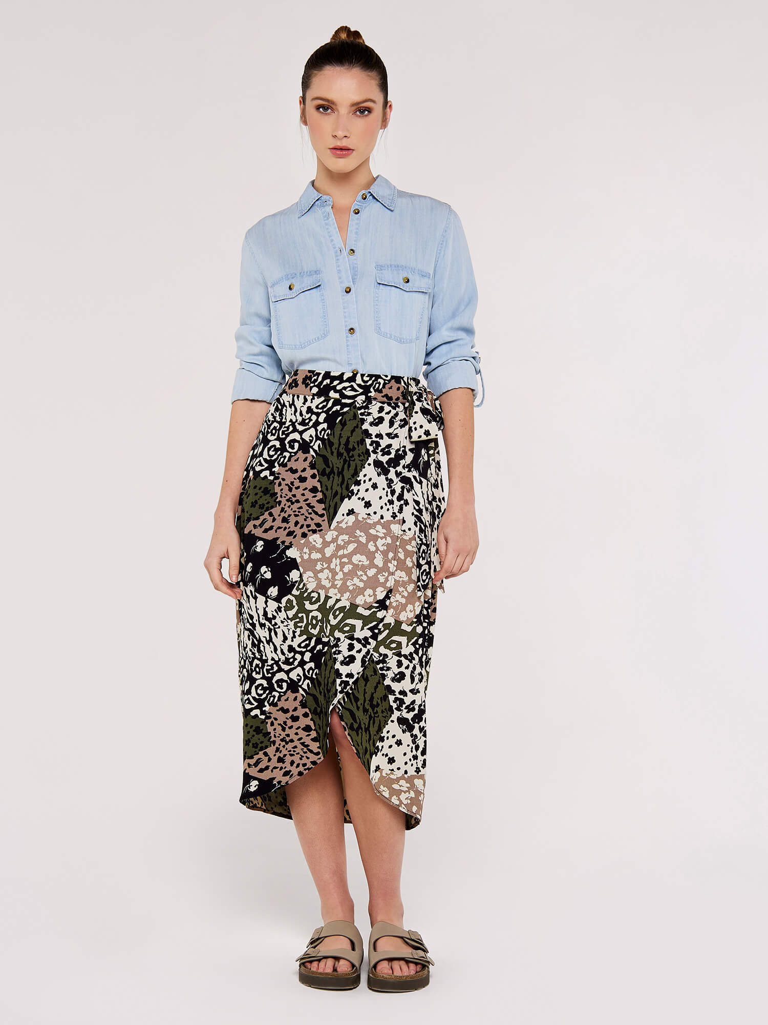Patchwork Midi Skirt | Apricot Clothing