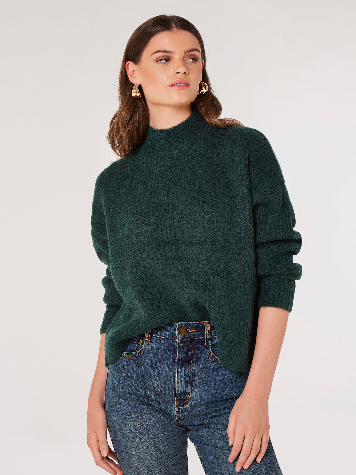 Chunky Knit Ribbed Jumper | Apricot Clothing