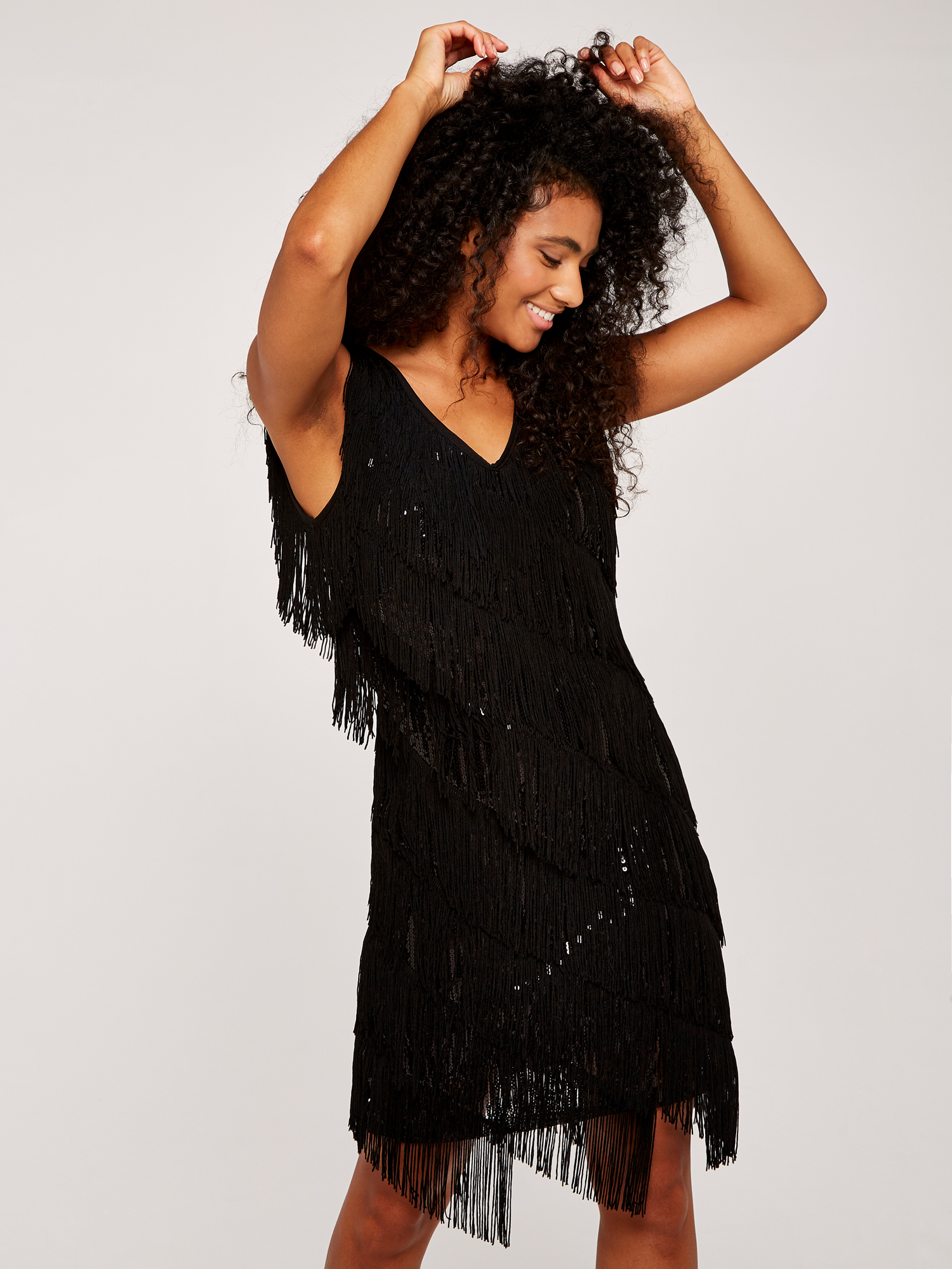 Black Fringe Dress