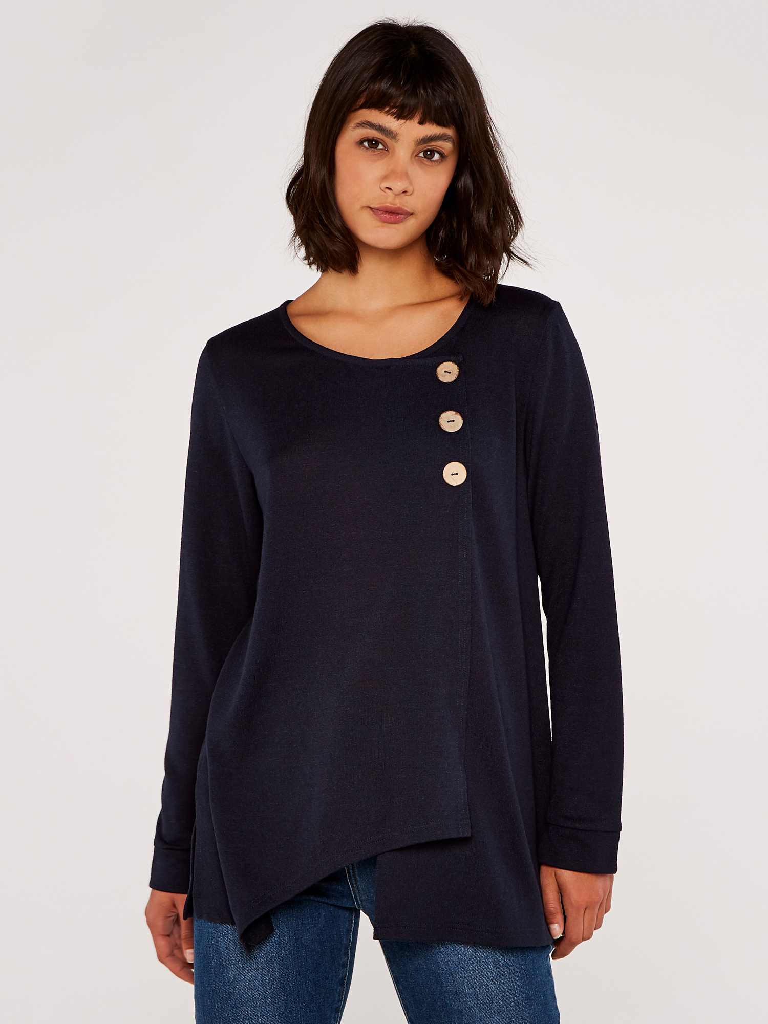 Button Long Sleeve Top | Apricot Clothing