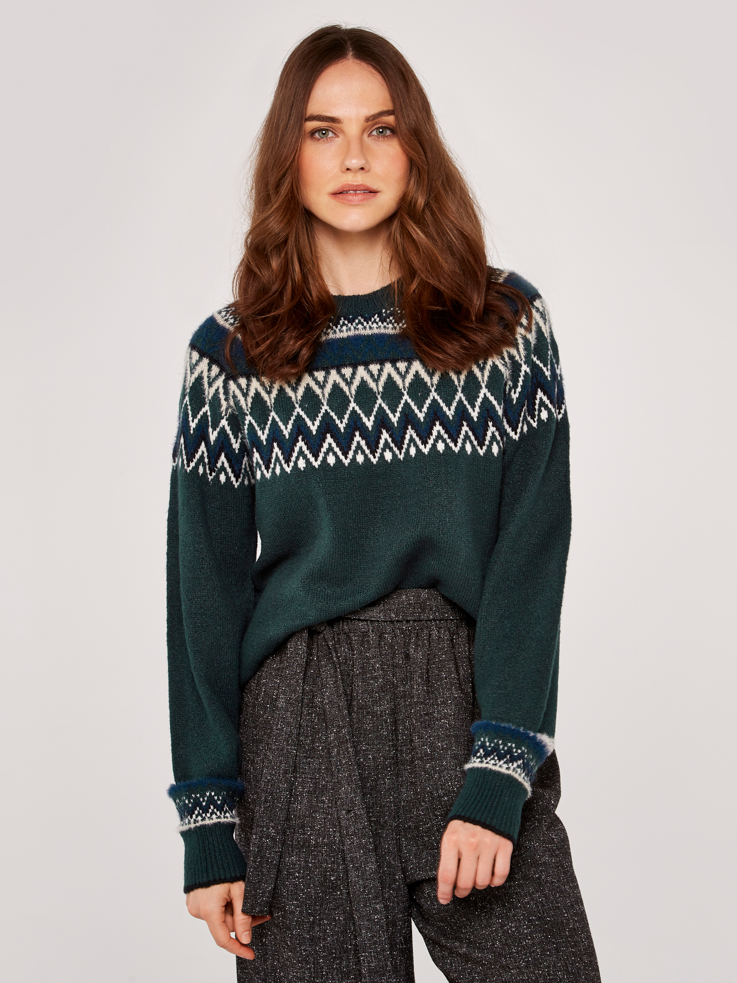 Fairisle Knit Jumper | Apricot Clothing