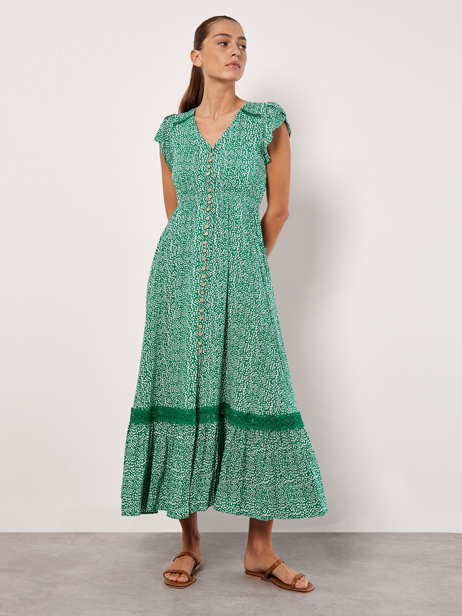 Dot Print Maxi Dress | Apricot Clothing