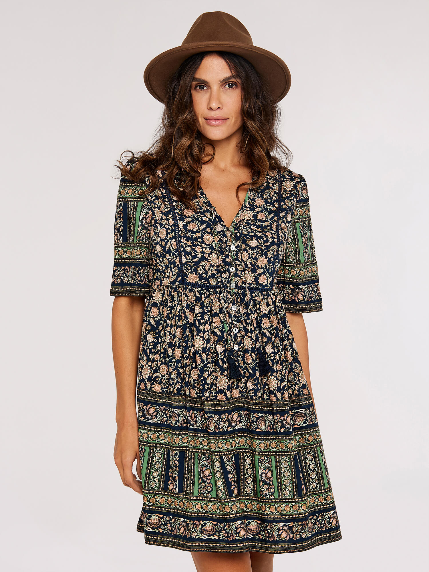 Sarasa Floral Mini Dress | Apricot Clothing