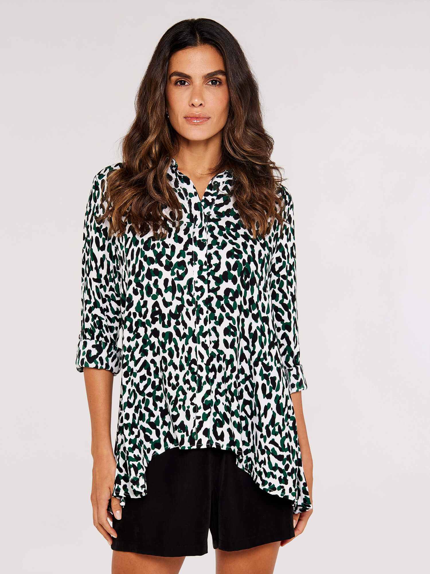 Cheetah High Low Shirt | Apricot Clothing