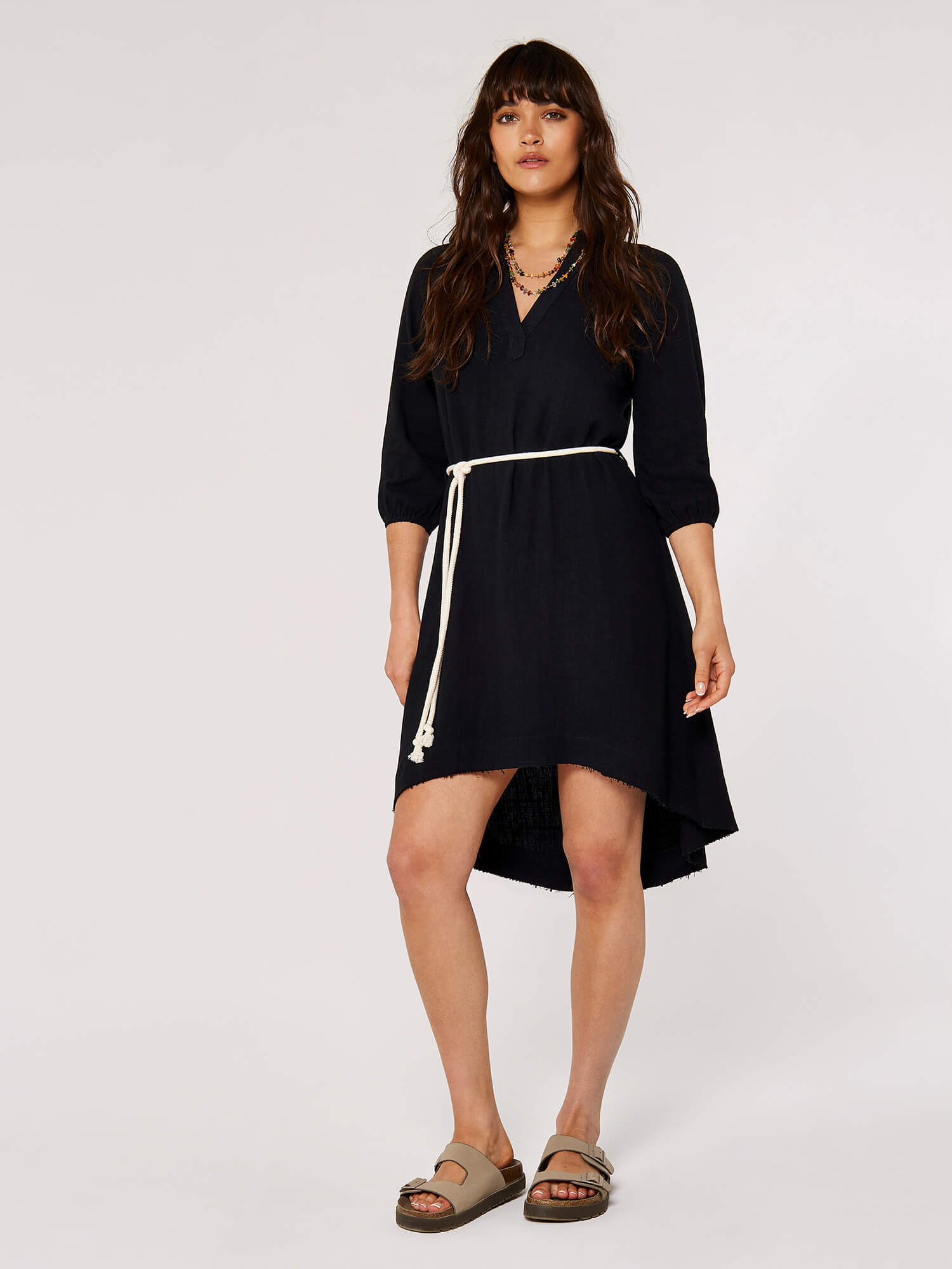 Black cotton outlet mini dress