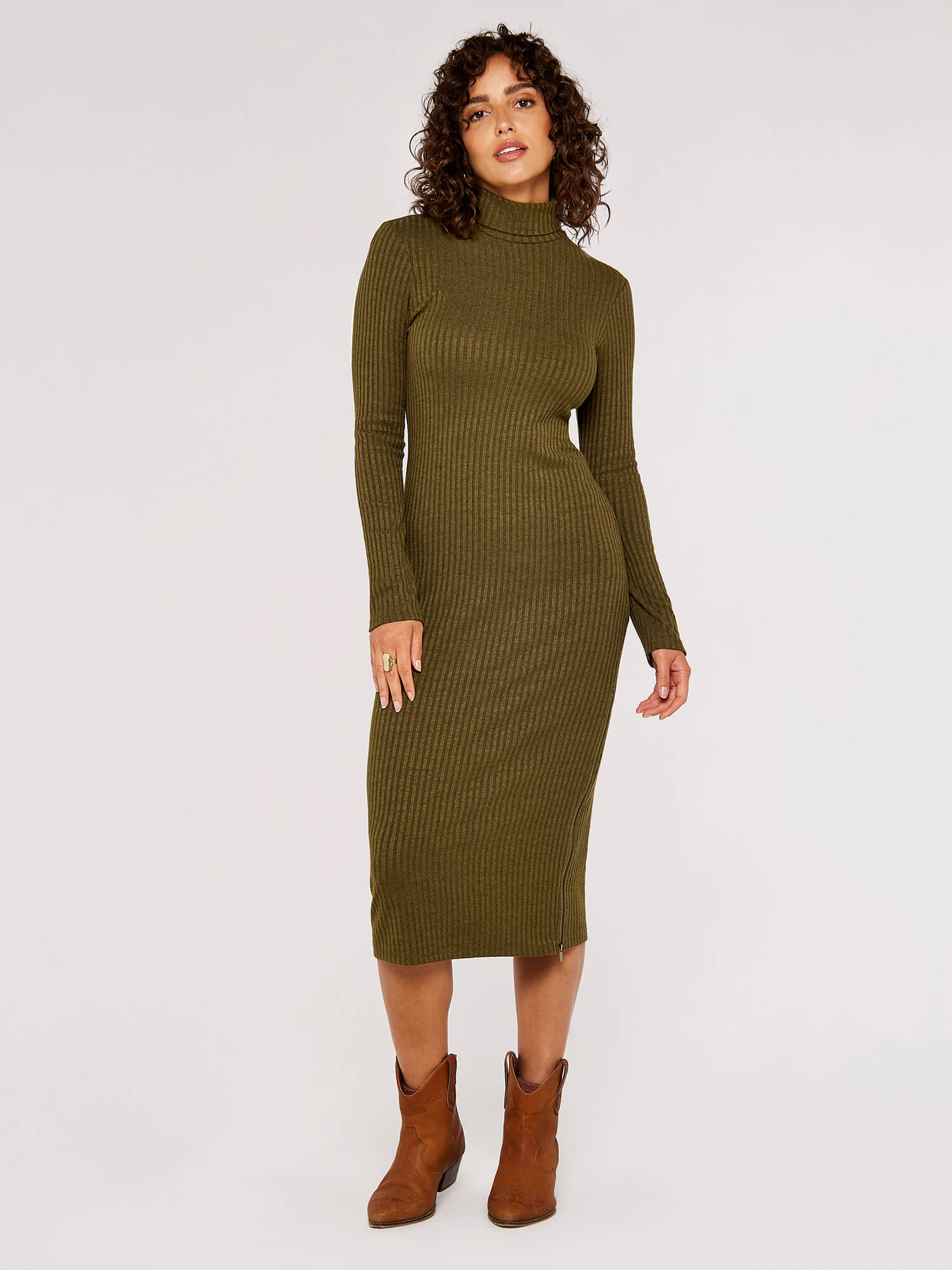 High neck store midi dress uk