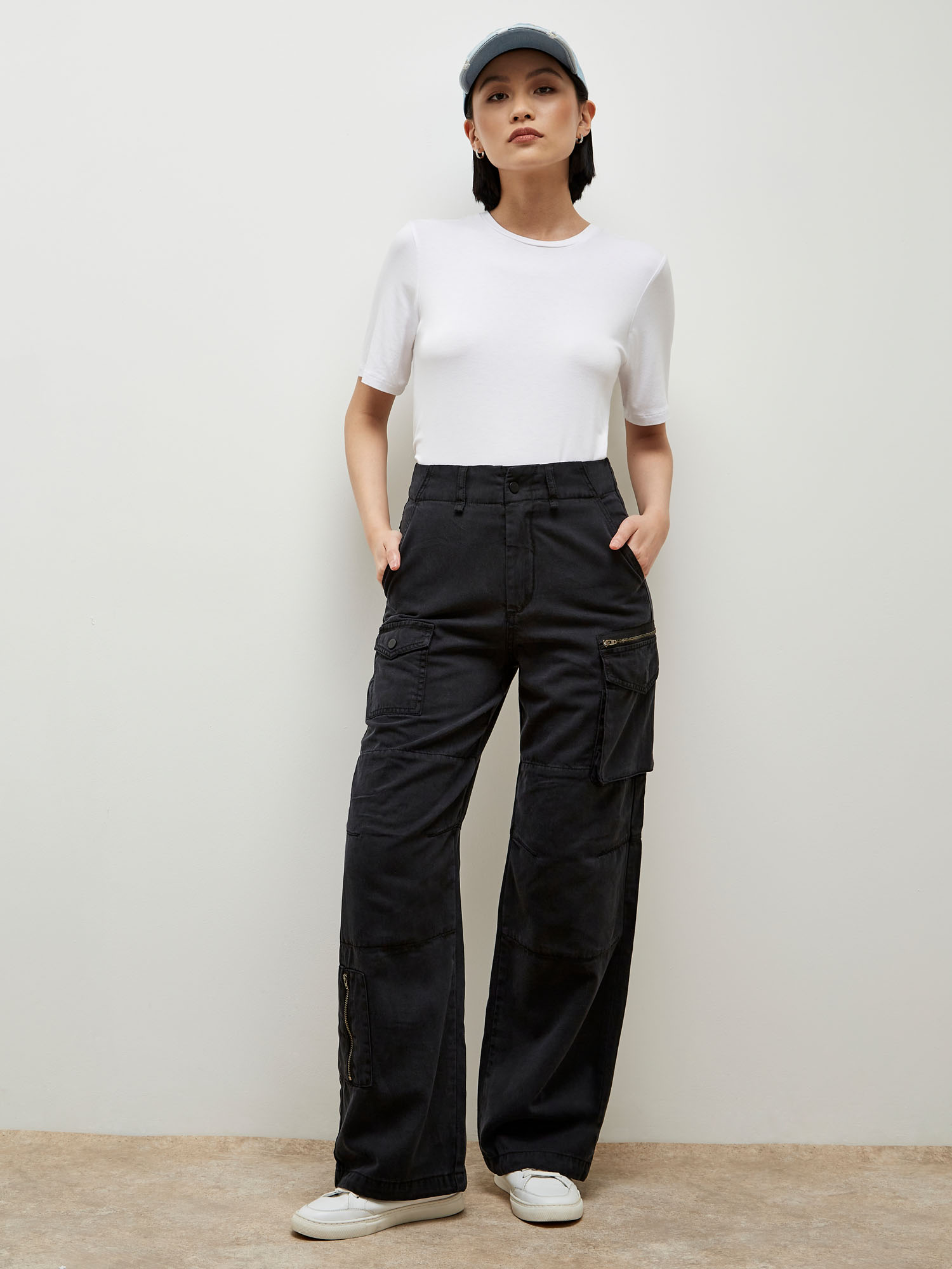 Mia Wide Leg Cargo Jeans | Apricot Clothing