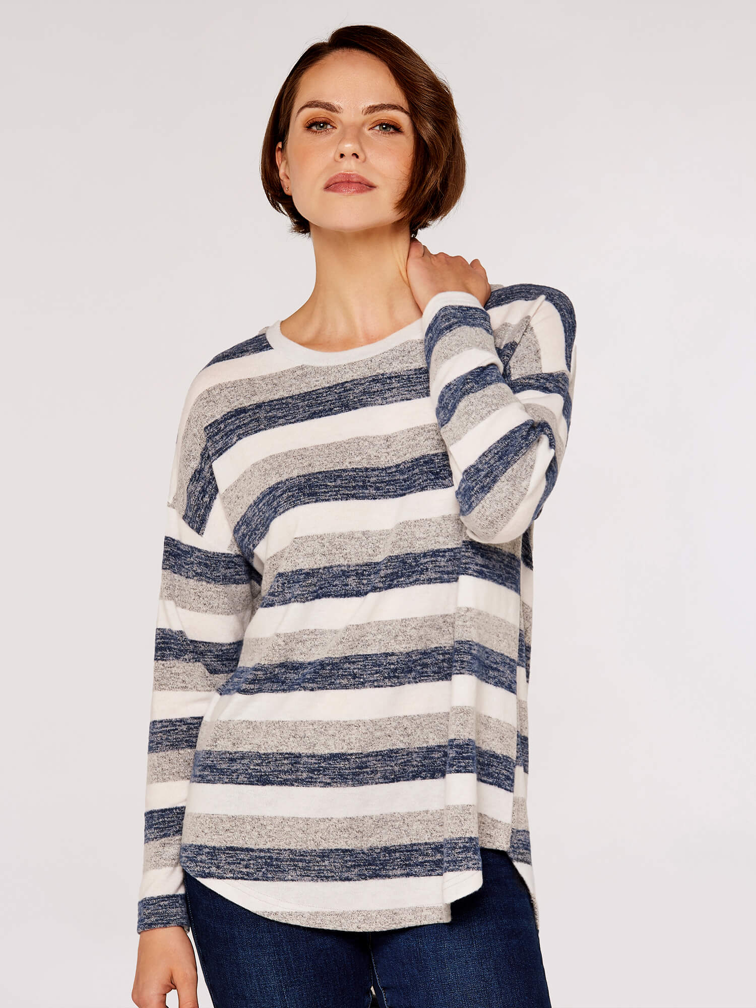 Soft Touch Stripe Top | Apricot Clothing