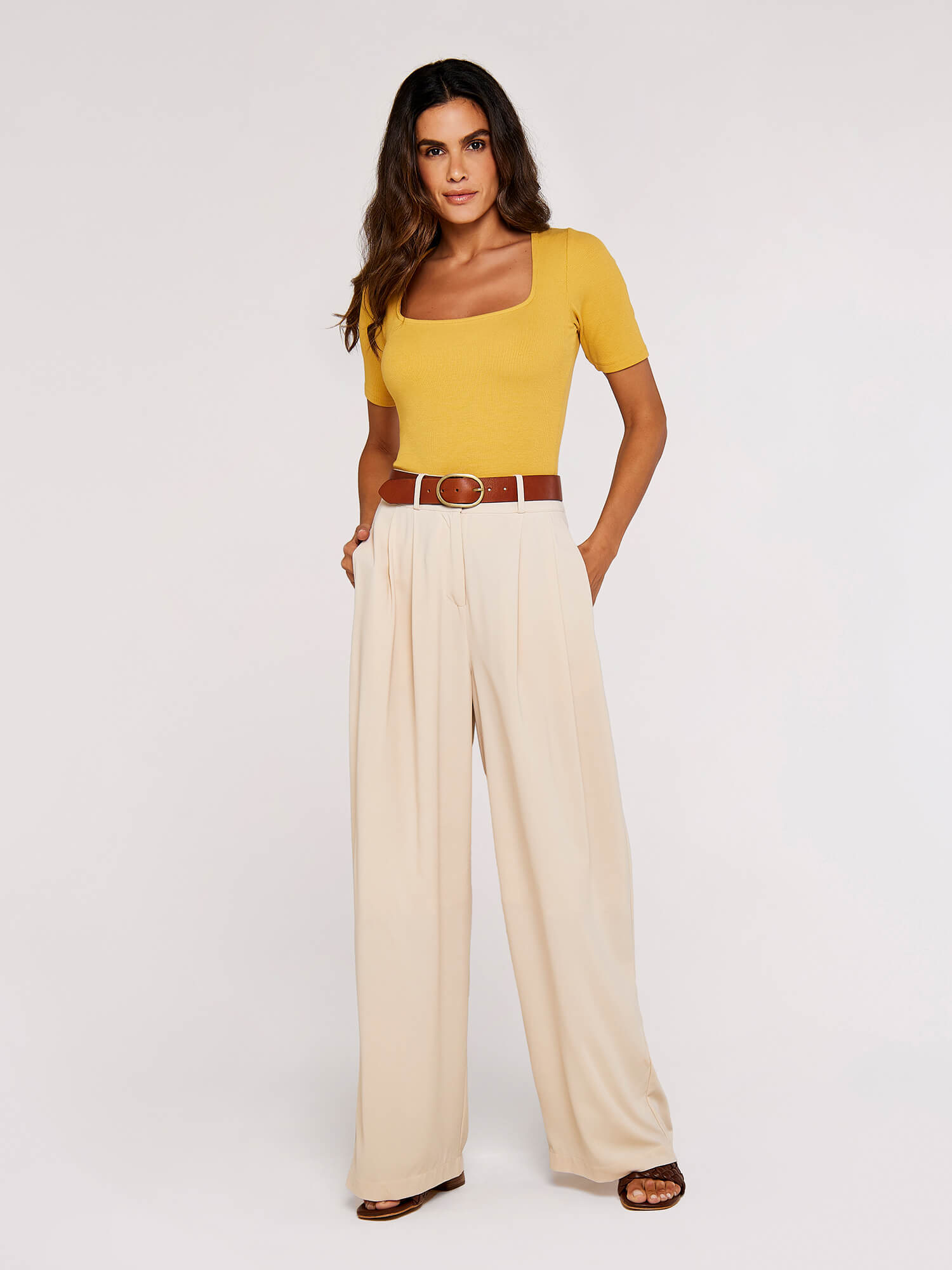 Wide Leg Trouser | Apricot Clothing